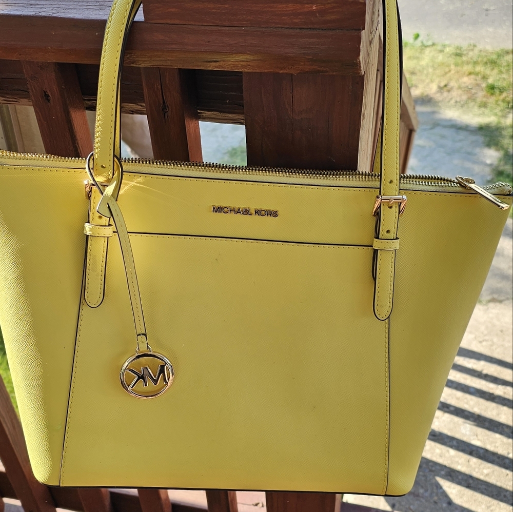 Michael kors yellow tote